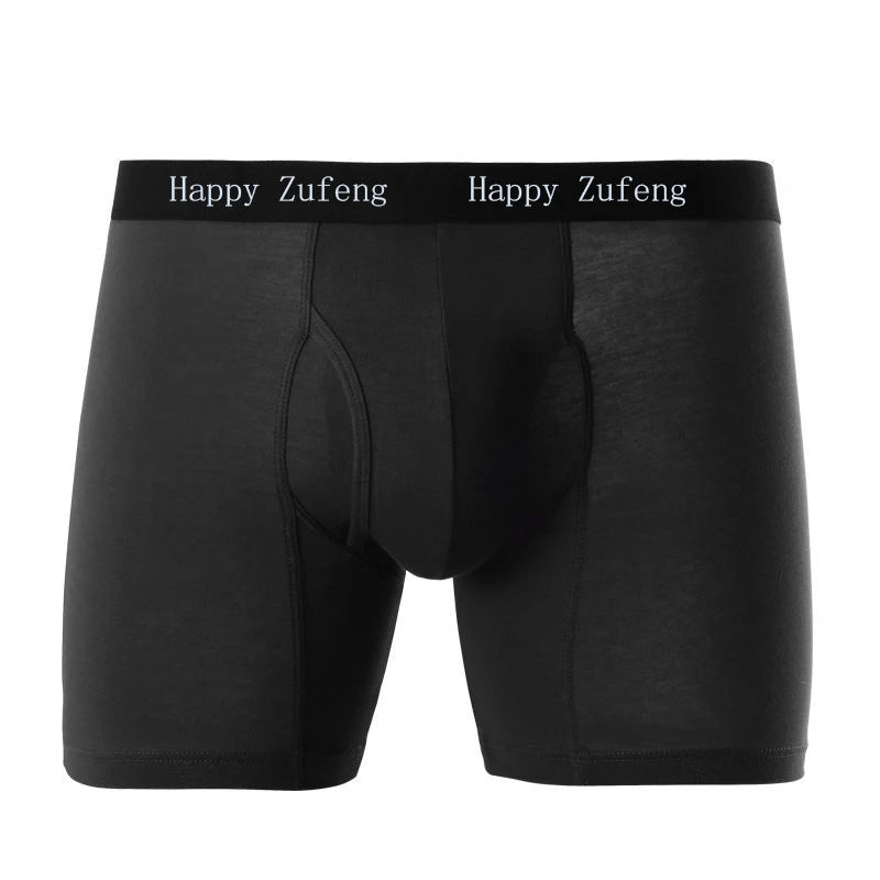Wholesale Men's Sexy Cotton Boxer Brief Underwear 100% Breathable Print Custom Logo