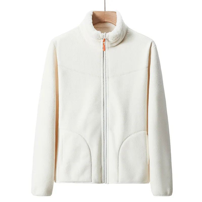 RNSHANGER Women's Fleece Coat Winter Warm Thicken Jacket Two-Sided Wear Double-Sided Velvet Coral Fleece Jacket Coats