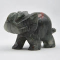 DIY Hot sale African Blood Stone elephants for decor 2.5 inch natural gemstone animal elephants