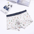 Factory Supply Solid Color Briefs Men's Underwear Breathable Loose Shorts Adult Males Boxer