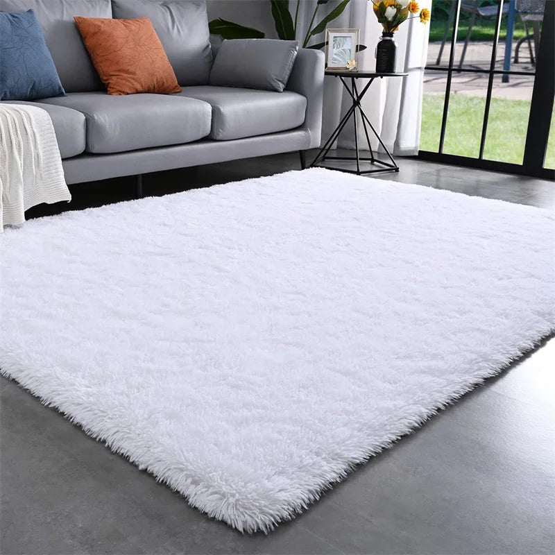 Christmas Soft Bedroom Decoration Shaggy Carpets Polyester Fluffy Area Rugs Flooring Long Pile Modern Carpets for Living Room
