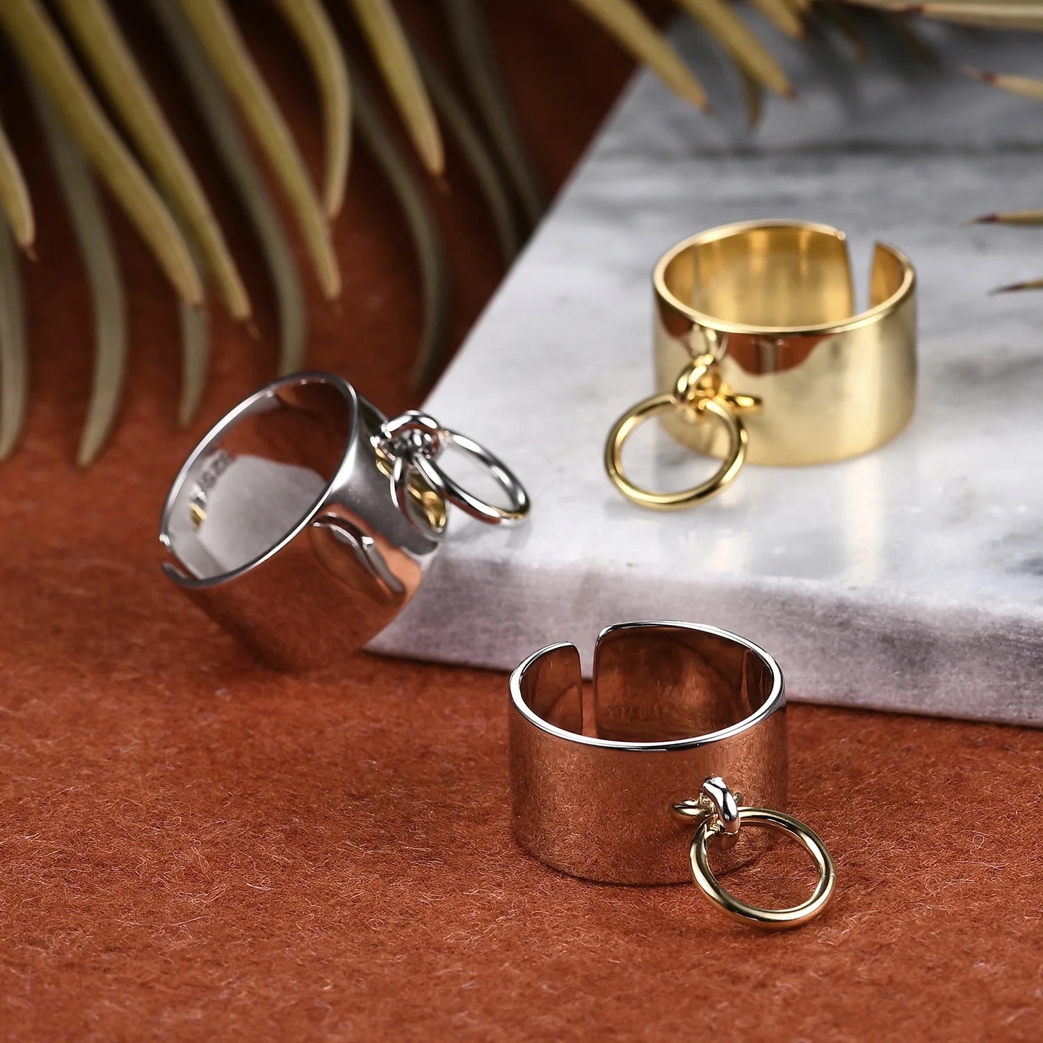 C8968 Abiding Shield New Plating Tech Jewelry Wholesale Rhodium Plated Gold Plating Solid Silver Rings for Men Jewelry