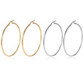 Exaggerate Circle 10mm 20mm 80mm Gold Round Loop Earring for Women Ear Ring Brincos Stainless Steel Hoop Earrings