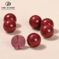 JD Natural Red Cinnabars Beads Round 4mm 6mm 8mm 10mm 12mm Semi Precious Stone Loose Beads for Necklace Bracelet Jewelry Making