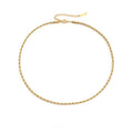 3mm Twist Chain 16inch 18inch 20inch Stainless Steel Necklace 18K Gold PVD Plating