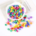 DIY Mixed Colors Cube Enamel Acrylic Alphabet Beads Plastic & Different Size for Choice 1697948