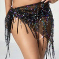 Belly Dance Hip Scarf Sequin Triangle Skirt Colorful Waist Chain Belt Party Hip Wrap Skirts Rave Outfits