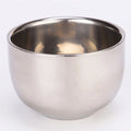 D836 Wholesale Double Layer Stainless Steel Soap Mug Bowl Shaving Soap Cup