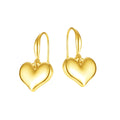 Simple Small Group of Sweet Temperament 18k Gold-Plated Stainless Steel  Heart Shape  Stud Earrings for Girl