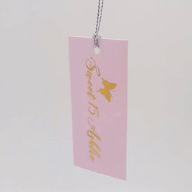 Customer Label Bridesmaid Scrunchie Clothing Sample Tag Gold Thank You Papers Tags for Bracelet