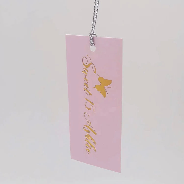 Customer Label Bridesmaid Scrunchie Clothing Sample Tag Gold Thank You Papers Tags for Bracelet