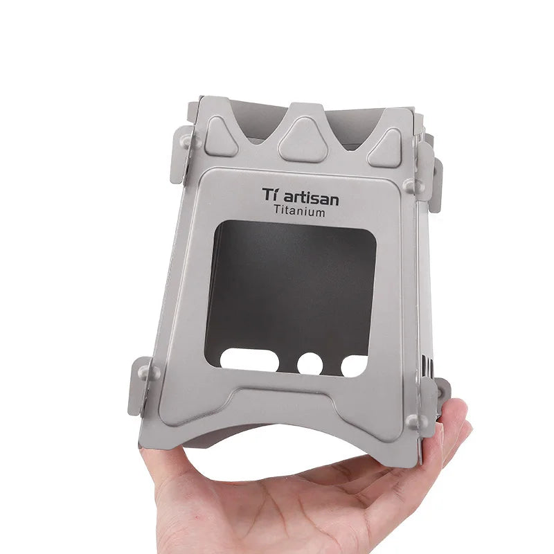 Titanium Wood Burning Stove Portable Backpacking Camping Outdoor Firewood Furnace Lightweight BBQ Picnic  Cooking