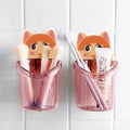 Heavy Duty Punch-Free Retractable Portable Desktop Plastic Post Box Makeup Brush Adhesive Rotating Pen Holder Storage Rack