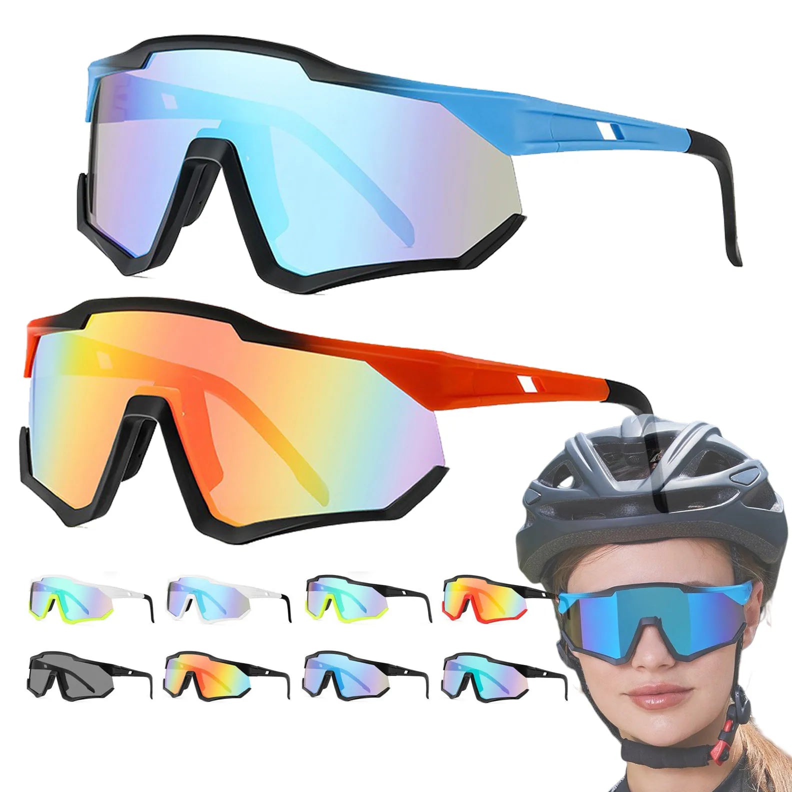 Outdoor Sports Sunglasses UV400 protection Hiking and Mountaineering Colorful Windshield Cycling Glasses for Men and Women