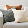 Esty Fashion 18x18 Inch Solid Faux Teddy Fur Boucle Cushion Covers Pillowcase Decorative Home Sofa Lumbar Couch Hotel Polyester