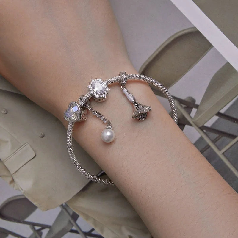 Cartoon Pendant Charms 925 Sterling Silver Bracelets Jewelry Making Charms