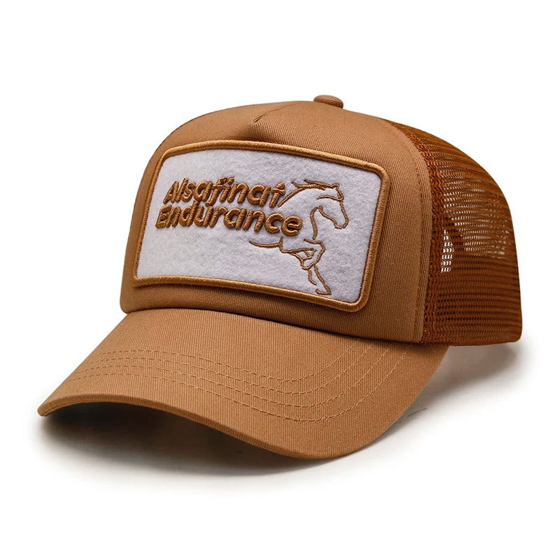 OEM Custom Design Sport 3D Embroidery Logo 5 Panel Trucker Cap Foam Mesh Trucker Hat