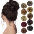 Fujia Curly Chignon Hair Bun Cola De Caballo Pelo Fibra Natural Synthetic Hair Ring Wrap on Messy Hair Ponytails Bun