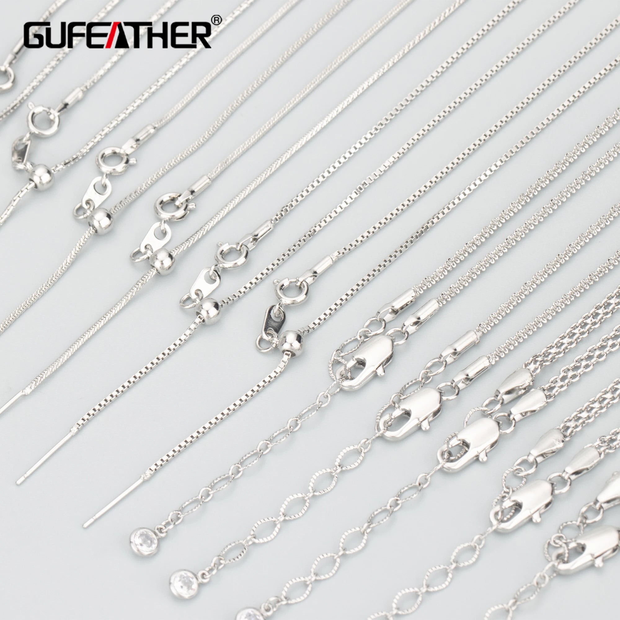 MB68 Copper Fashion Thin Necklace High Quality Nickel Free 18k Gold Rhodium Plated DIY Mash up Chain One Pcs/lot