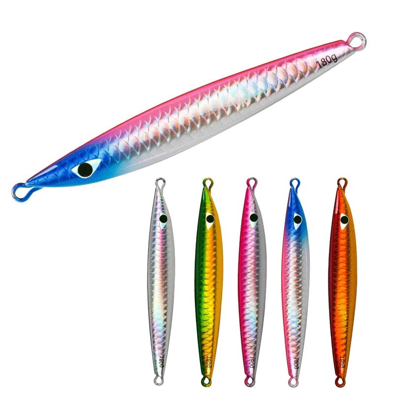 120g 150g 180g New OEM Lead Alloy Metal Jigging Fish Fishing Bait Lead Jig Fishing Lure Fast Slow Fall Pitch Jig Fishing Lure