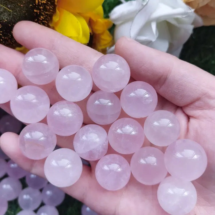 Hot Selling Natural Stone Mini Crystals Sphere Rose Quartz Ball for Home Decor