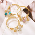 Fashionable DIY Beaded Bracelet with Shiny Heart-Shaped Crown Adjustable Versatile Unique Couple Bracelet