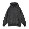 420g Heavyweight Cotton Distressed Vintage Batik Hoodie Oversized Vintage Stone Acid Washed No Drawstring for Winter