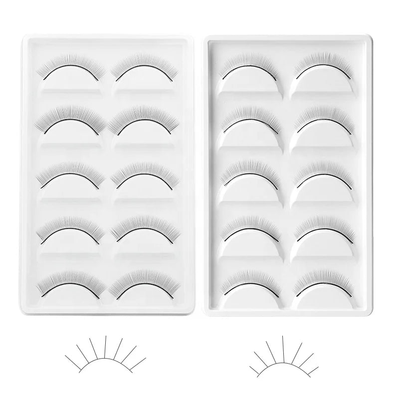 Soft Fiber Practice Strip Lashes Training Lashes  Beginner False Lashes for Eyelash Extension & Exercise Tools