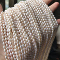 Wholesale 3-5mm Rice Bead Trendy Simple Natural Freshwater Pearl Jewelry