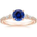 Hot Selling Rose Gold Plated Jewelry Round Cut Sapphire Ring CZ Women Jewelry Custom Finger Ring