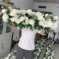 White Customized Artificial Runner Flowers Wedding Table Centerpieces for Decoration