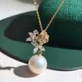 P473 11-13mm DIY Natural  Freshwater Pearl Charm Pendant Accessory 925 Sterling Silver Jewelry for Women Without Chain