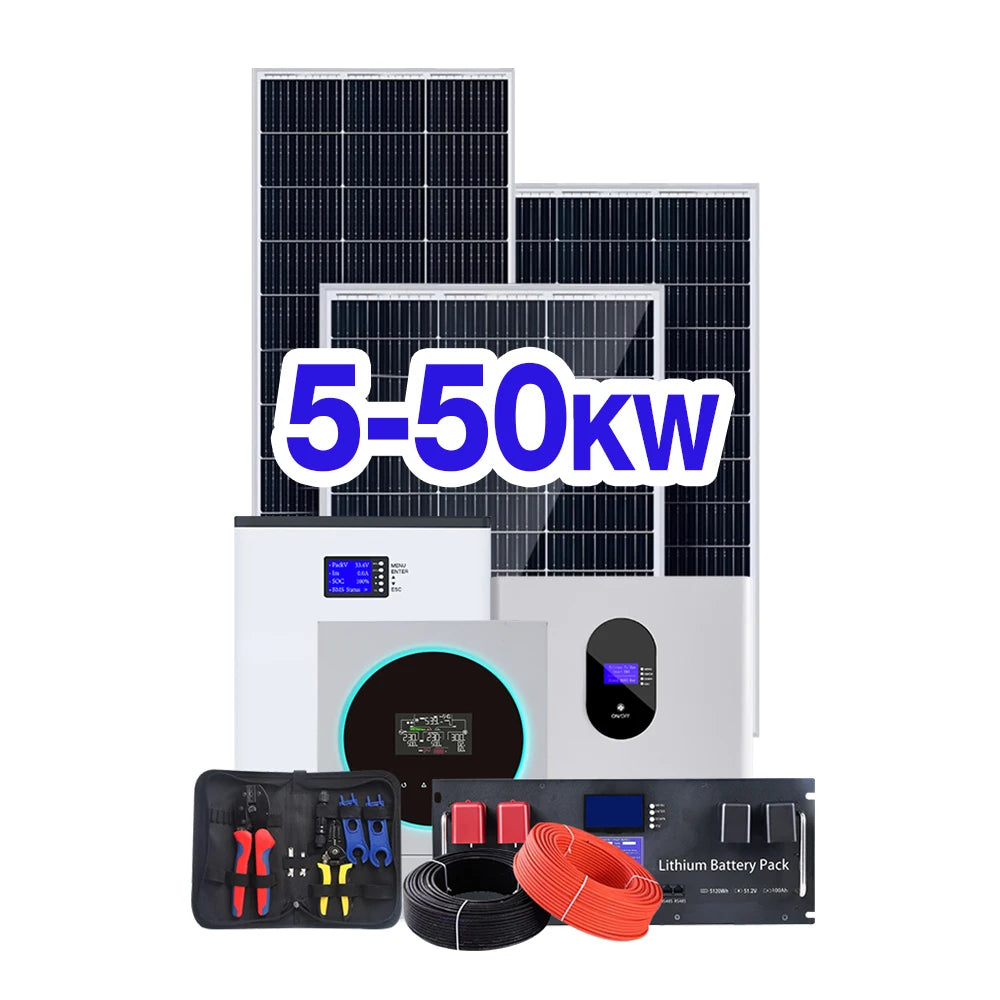 Hot Sale 10kw House Complete Solar Panel System Kit 10kw 20kw 30kw 50kw 100kw Hybrid Power Solar System Home MegaBDM