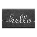 Large Outdoor Home Entrance Entry PVC Cushioned Coil Door Mats Custom Logo Modern Embossed Welcome Dirt Trapper Plain Patio