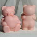 Valentine's Day Love Bear Aromatherapy Candle Mold DIY Three-dimensional Animal Wax Silicone Molds Eco-Friendly Reusable OPP Bag