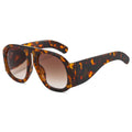 Large Frame Sunglasses Fashion Anti Blue Light Trend Round Large Frame Color Clashing Sunglasses MegaBDM