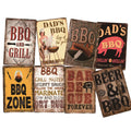 Best Sale Antique BBQ Food Metal Plaque Decorative Retro Metal Signs Tin Signs for Garden Yard Decoration