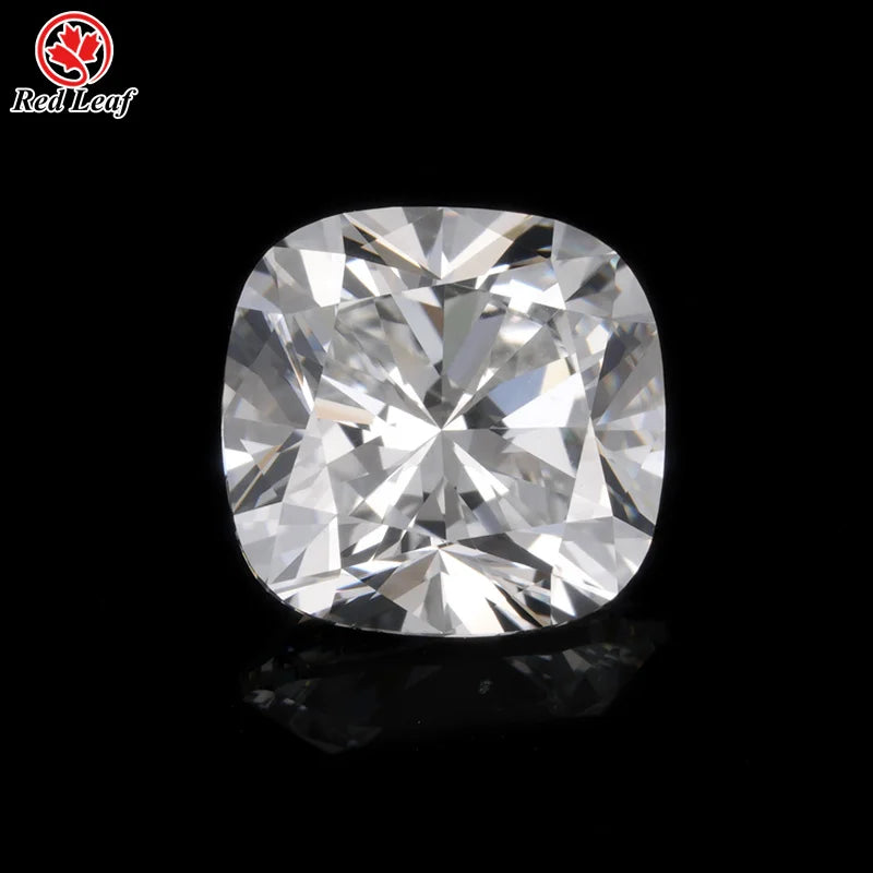 Redleaf IGI Certified  Type Lab Grown 1ct D Square Cushion Cut Man-Made Diamond VS1 Clarity Excellent Cut for Jewelry Making