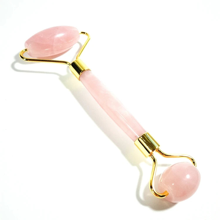 DIY 100% natural jade roller set and guasha rose quartz jade roller for face gift