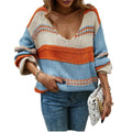 Women's Fashionable Winter V-Neck Sweater Thin High Knitted Single Breasted Button Embroidery Summer