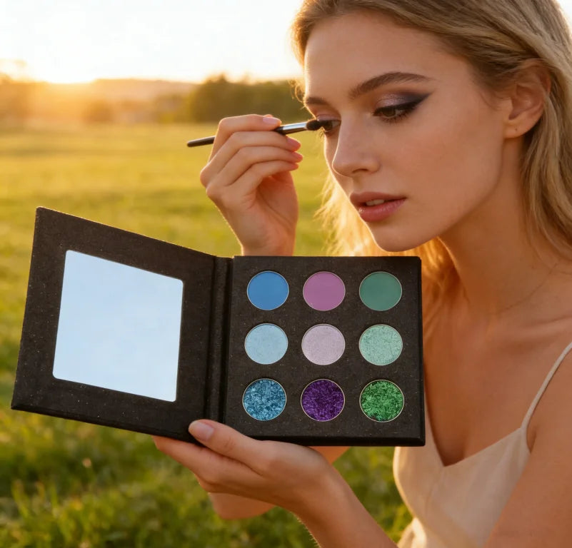 Hot Selling 9-Color Single Eyeshadow Palette Waterproof Matte Finish Shimmer Pigments Nature Metallic Packaging for Dark DIY