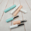 3ml White ABS Plastic Lip Balm Lipstick Packaging Tube Screw/Flip Cap Glossy Finish High-quality Silver-plated DIY Cosmetic 16mm