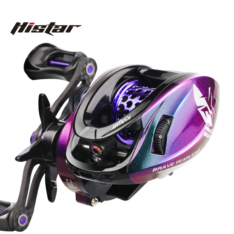Histar Wholesale 7.1:1 Left Hand Lightweight Design Baitcasting Universal Drop Reel Fishing Reel 4kg Magnetic Brake River & Lake