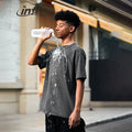 QUICKSHOW Men's 240 GSM Heavyweight Oversized T-Shirts Sorona Waterproof Fabric T-Shirt Washed Design for Comfort