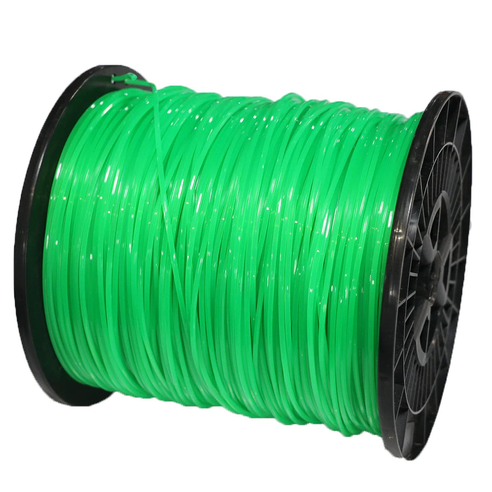 5LB 2.25Kg 2.4mm Square Nylon Grass Trimmer Line Heavy Duty Brush Cutter OEM Customizable Cable Roll