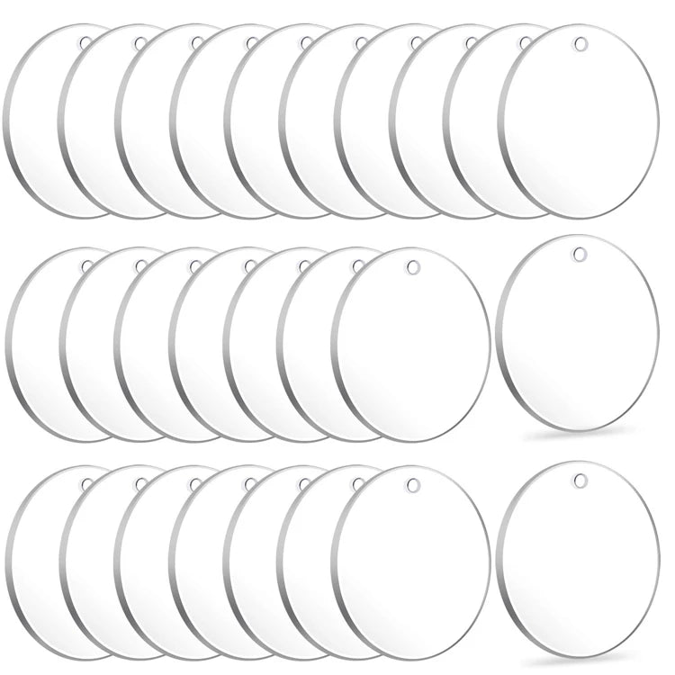 Factory Price Wholesale Custom Diy Round Hexagon  Note Board Blank Transparent Keychain Acrylic Blanks