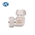 SS316L Forged Stainless Steel Tube Fitting Double Ferrule 90 Degree Union Elbow Sizes 2 to 50mm Including 10mm 14mm 16mm 25mm