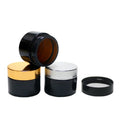 5g 10g 15g 20g 30g 50g 60g 100g Brown Glass Jars Amber Glass Cream Jars Cosmetic Packaging with Gold/silver Aluminum Cap
