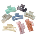 Solid Color  Jumbo Size Jaw Clips Elegant Plain Acrylic Rectangle Hair Claw Clips for Women