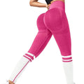 Aoyema High Waist Scrunch Butt Yoga Leggings Spliced Butt Lift Yoga Pants Workout Running Gym Scrunch Womens Yoga Leggings